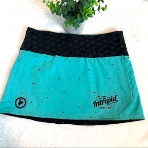 Safetti The Intrepid stage ride reversible wrap bike cycling skirt teal …